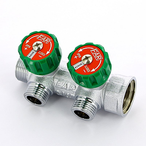 Коллектор FAR MULTIFAR 3821 - 3/4'(НР/ВР) на 2 контура 1/2'(плоское упл.)